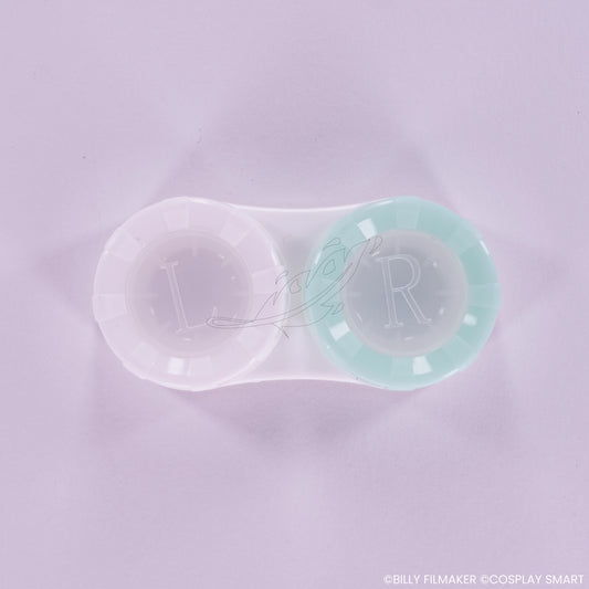 Boîte à lentilles verte et blanche