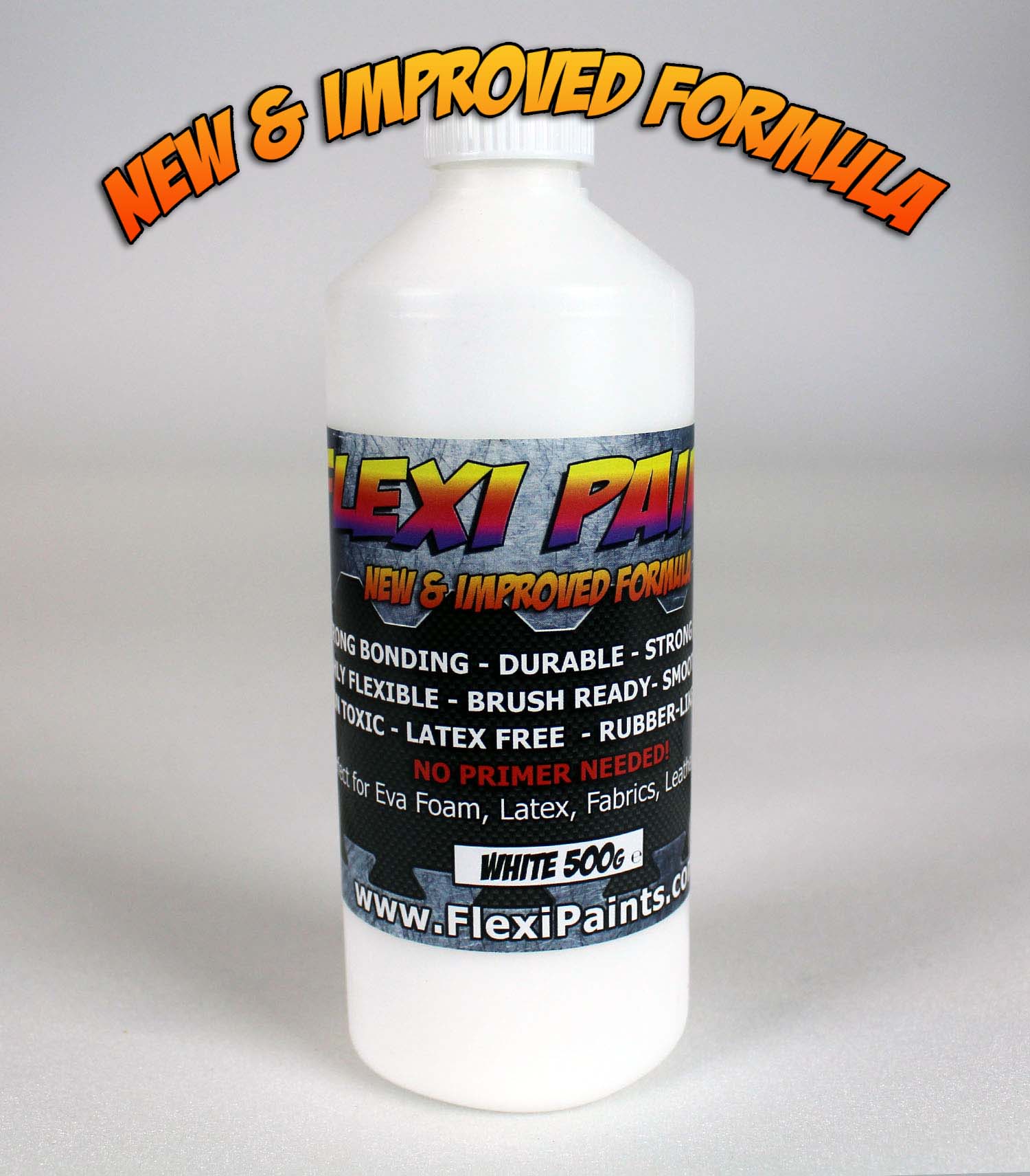 Photo produit du Flexi Paint – Blanc 500g, vue avant, peinture blanche mate à base d’eau pour cosplay