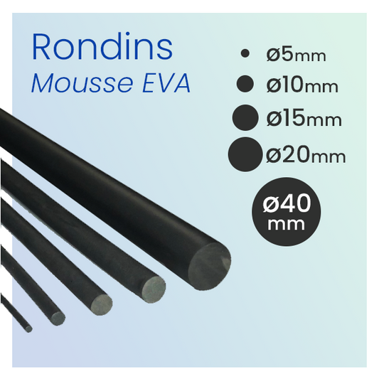 Rondins en mousse EVA Round dowel foam