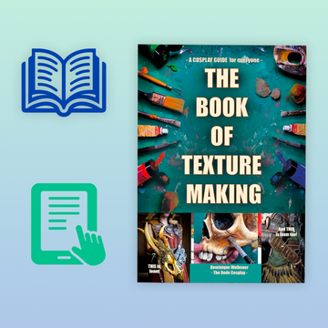 Image de couverture de la collection Livres & Tutoriels de Cosplay Smart, présentant des livres cosplay et des tutoriels numériques à télécharger pour apprendre à texturer, créer et construire des costumes