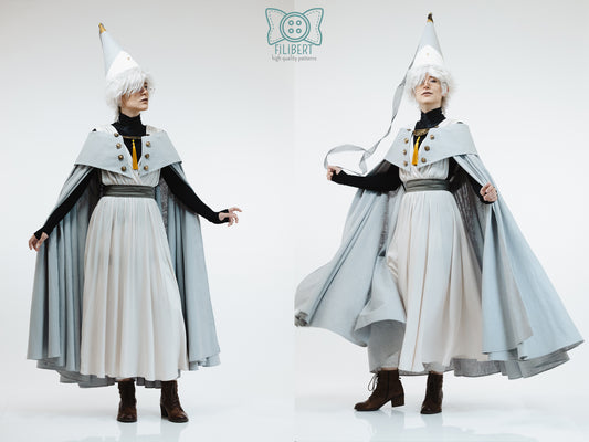 Patrón de costura cosplay PDF – Disfraz completo de profesor de brujería - Filibert Patterns