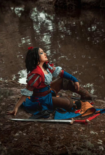 blue colette (cosplayeuse) en blanche neige