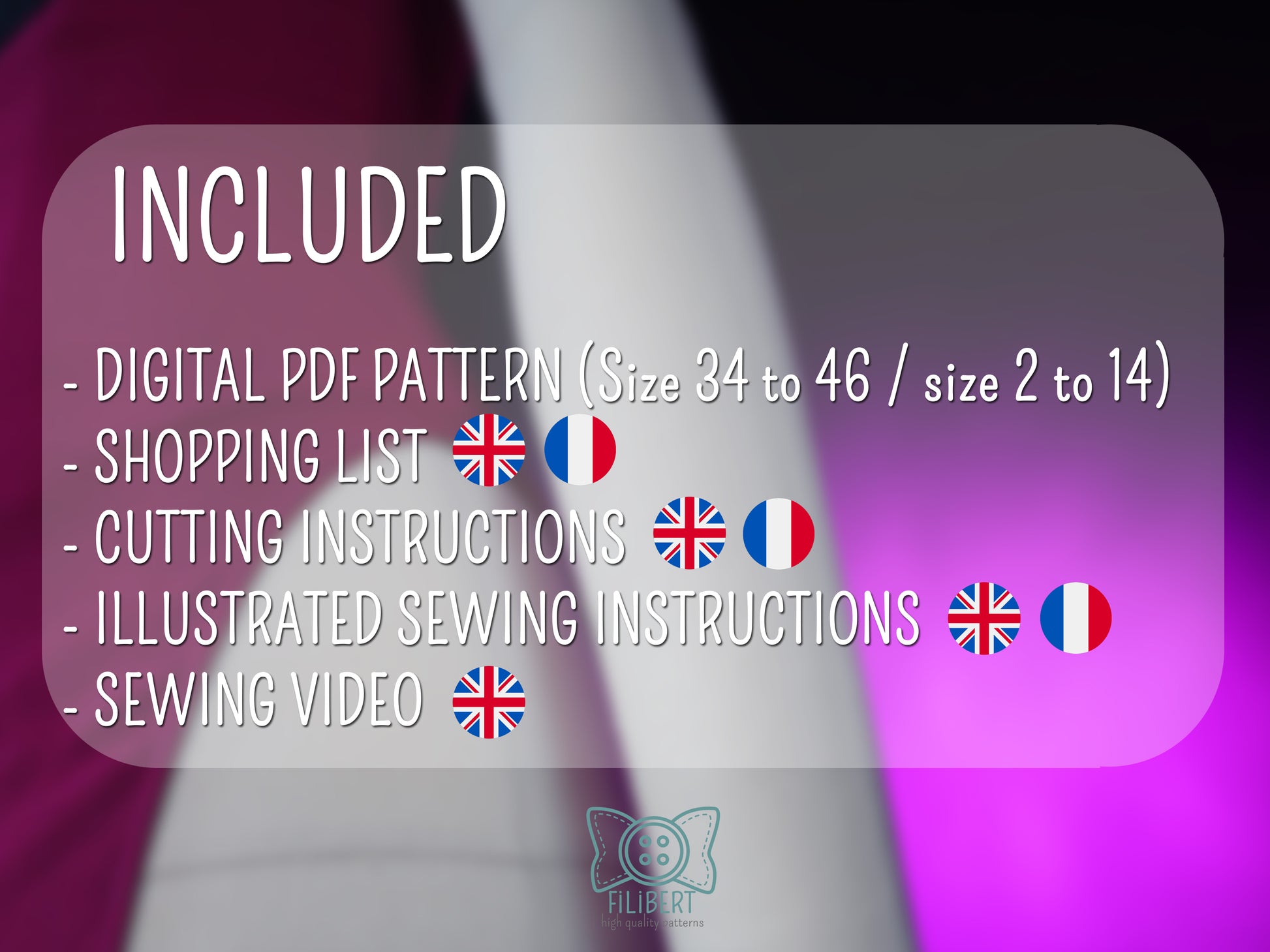 Patron Cosplay PDF – Robe sirène Angel – Filibert Patterns - vue 5