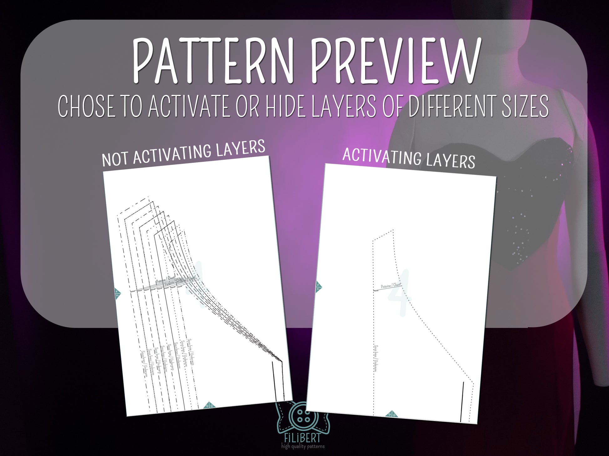 Patron Cosplay PDF – Robe sirène Angel – Filibert Patterns - vue 8