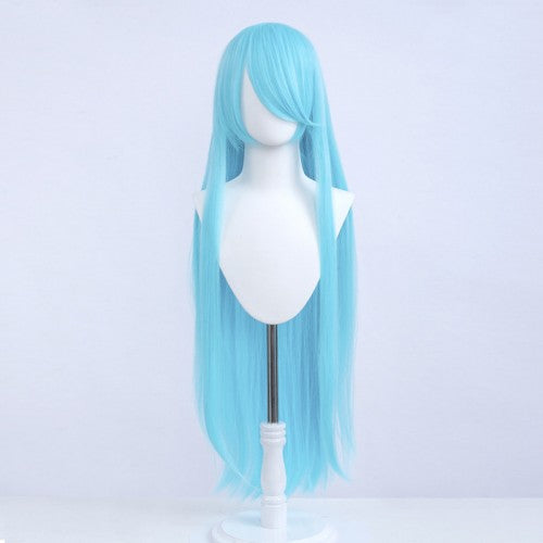 Long wig 100 cm - Blue - Long bangs