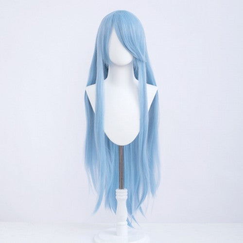 Long wig 100 cm - Light blue - Long bangs