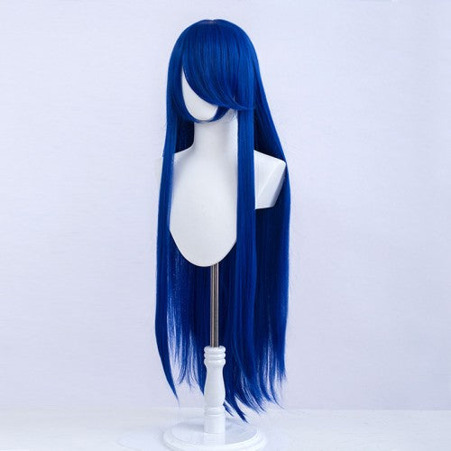 Long wig 100 cm - Royal blue - Long bangs