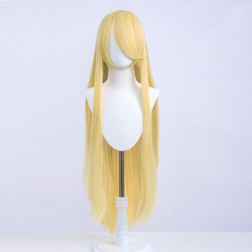 Perruque longue 100 cm -  Blonde - Frange longue