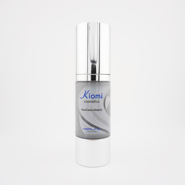 Photo du Bodypaint Kiomi AquaCream 30ml C03 – Gris, vue de face avec bouchon fermé, peinture corporelle à base d’eau pour maquillages cosplay neutres ou effets pierre.
