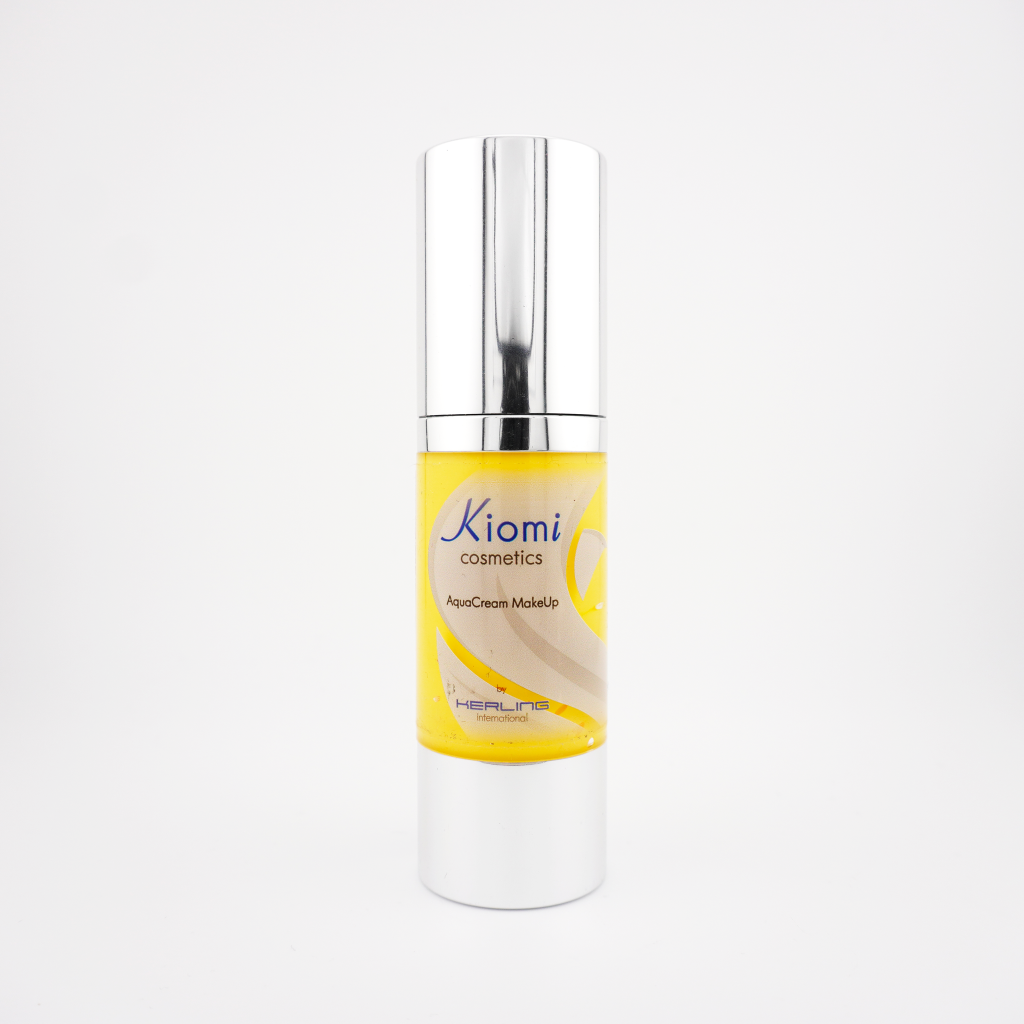 Vue avant du Bodypaint Kiomi AquaCream 30ml – Jaune (C41), sans bouchon, montrant la texture crème de la peinture corporelle à base d’eau.