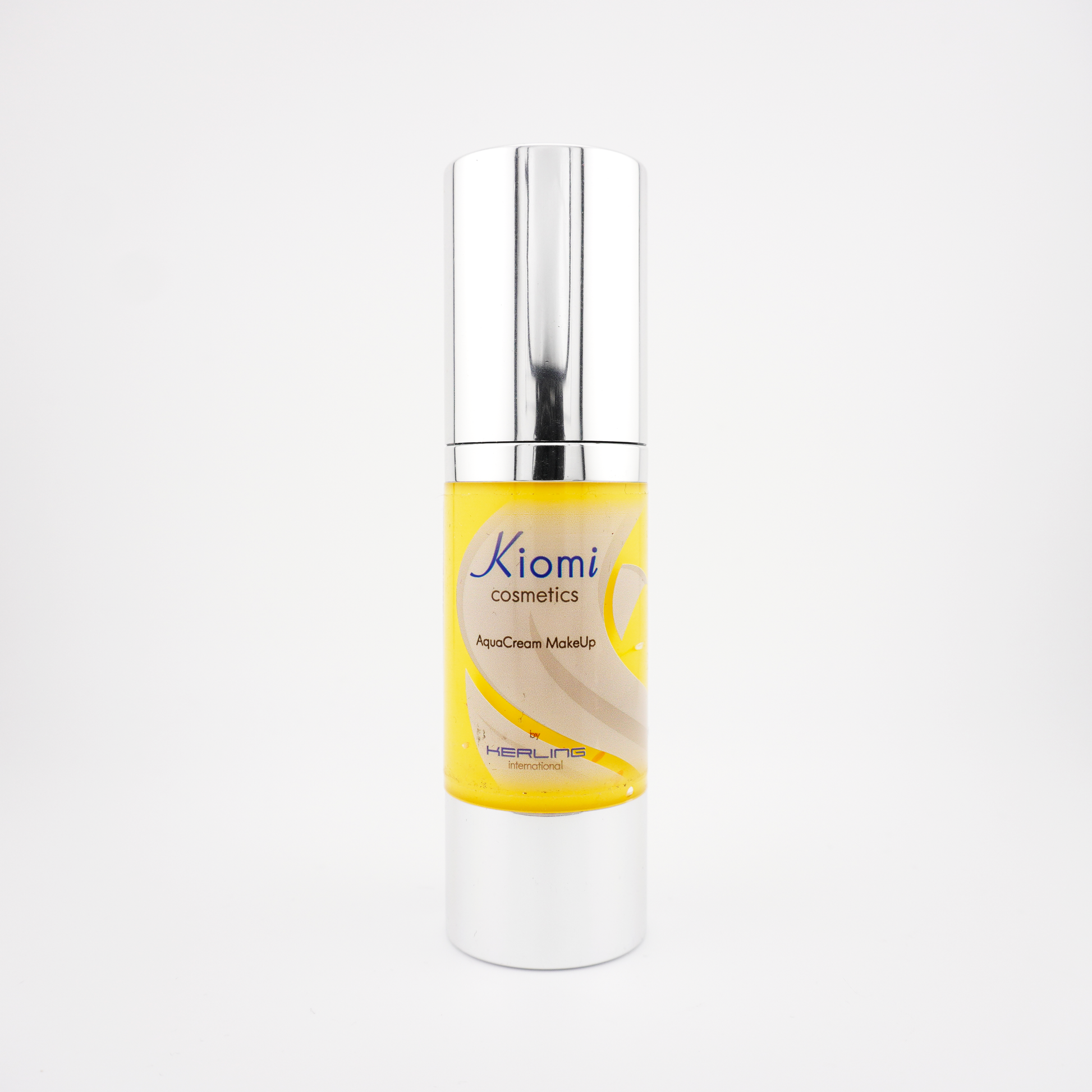 Vue avant du Bodypaint Kiomi AquaCream 30ml – Jaune (C41), sans bouchon, montrant la texture crème de la peinture corporelle à base d’eau.