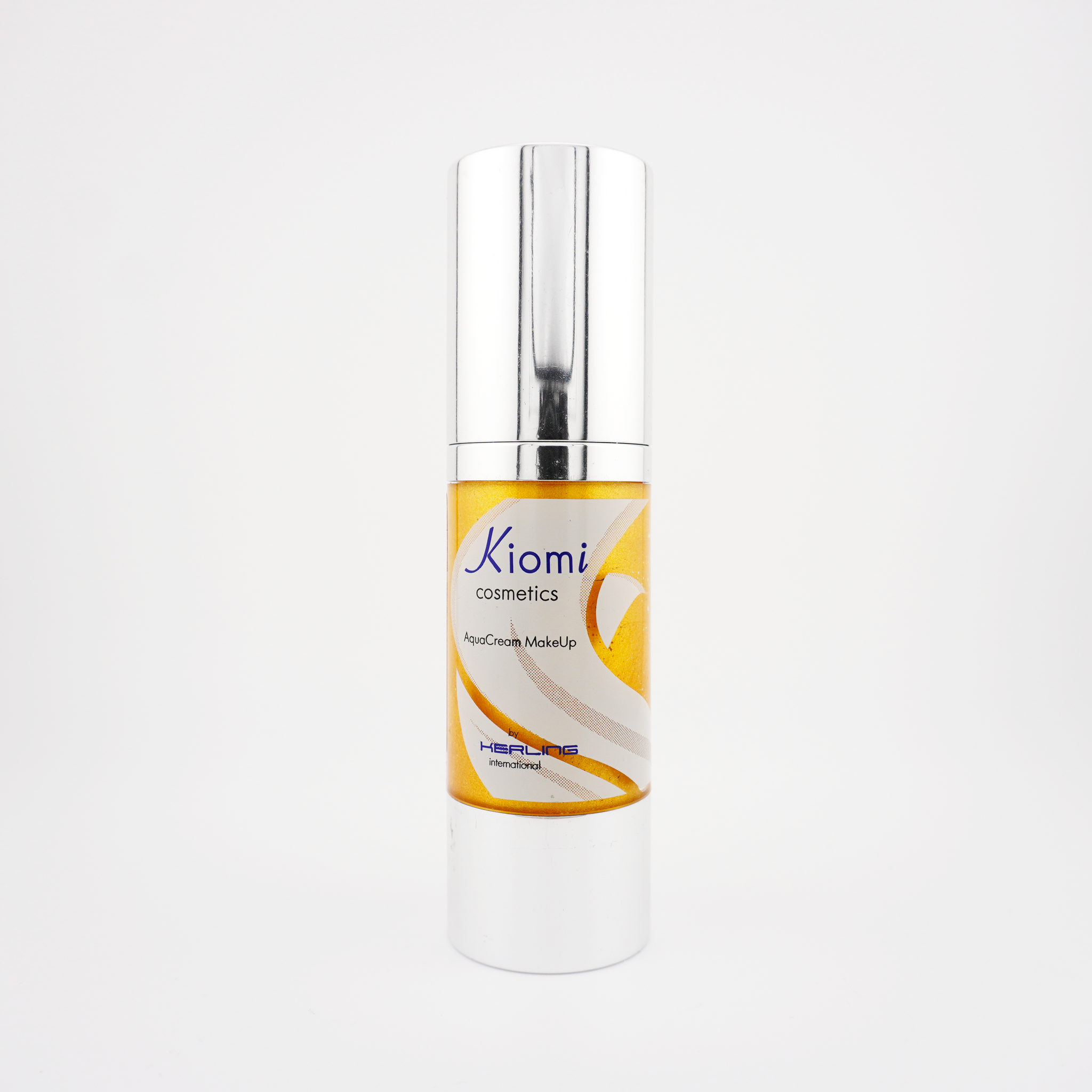 Photo du Bodypaint Kiomi AquaCream Metal 30ml C14 – Or, vue de face avec bouchon fermé, peinture corporelle métallique à base d’eau pour effets dorés en cosplay ou body art.