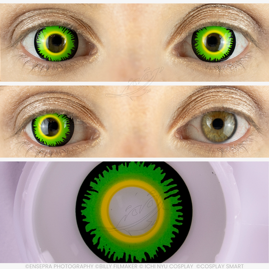 Lentille Verte jaune striée