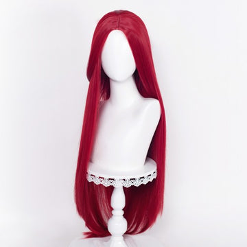 Long wig 100 cm - Wine red without bangs