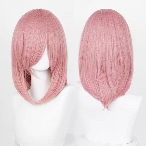 Mid-length wig 40 cm - Powder pink Long fringe