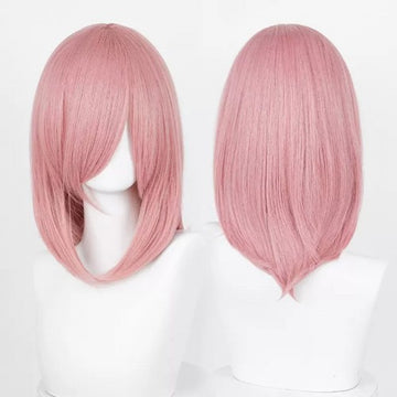 Mid-length wig 40 cm - Powder pink Long fringe