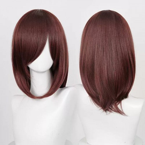 Mid-length wig 40 cm - Brown Long fringe