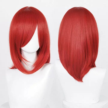 Mid-length wig 40 cm - Red Long fringe