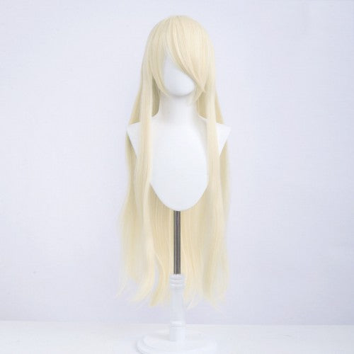 Perruque longue 100 cm -  Blonde platine - Frange longue