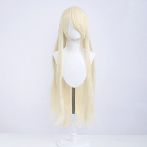 Long wig 100 cm - Platinum blonde - Long bangs