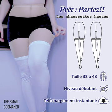 Patron Cosplay Idol – Prêt - Partez!!  – Chaussettes hautes  – PDF Couture