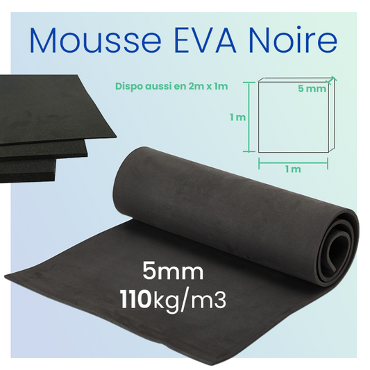 BLACK EVA foam 110kg - 5mm