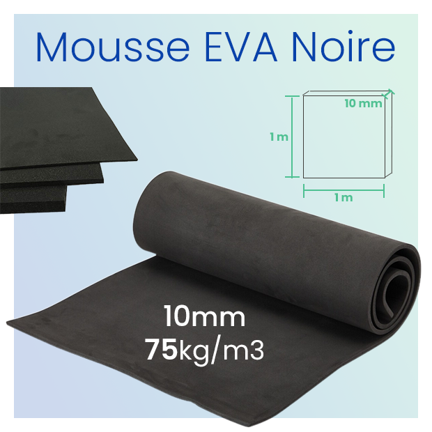 Foam Sheet Mousse EVA 75kg - 10mm - 1m x 1m