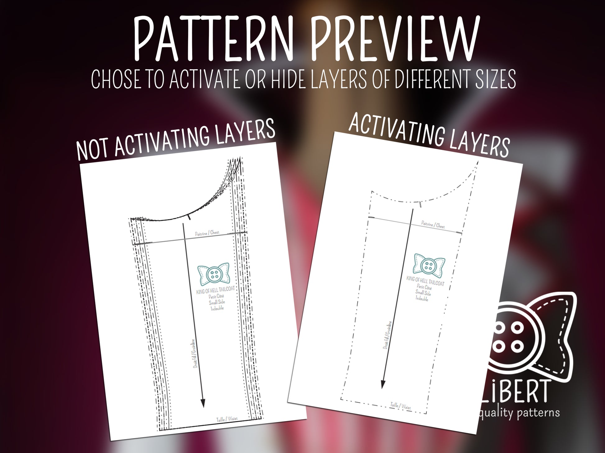 Patron Cosplay PDF - Gilet Roi des enfers - Filibert Patterns - vue 7