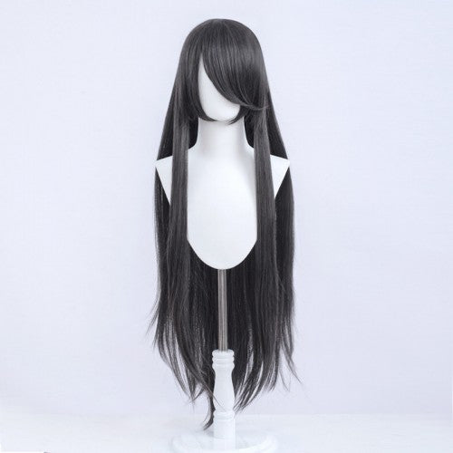 Long wig 100 cm - Dark gray - Long bangs