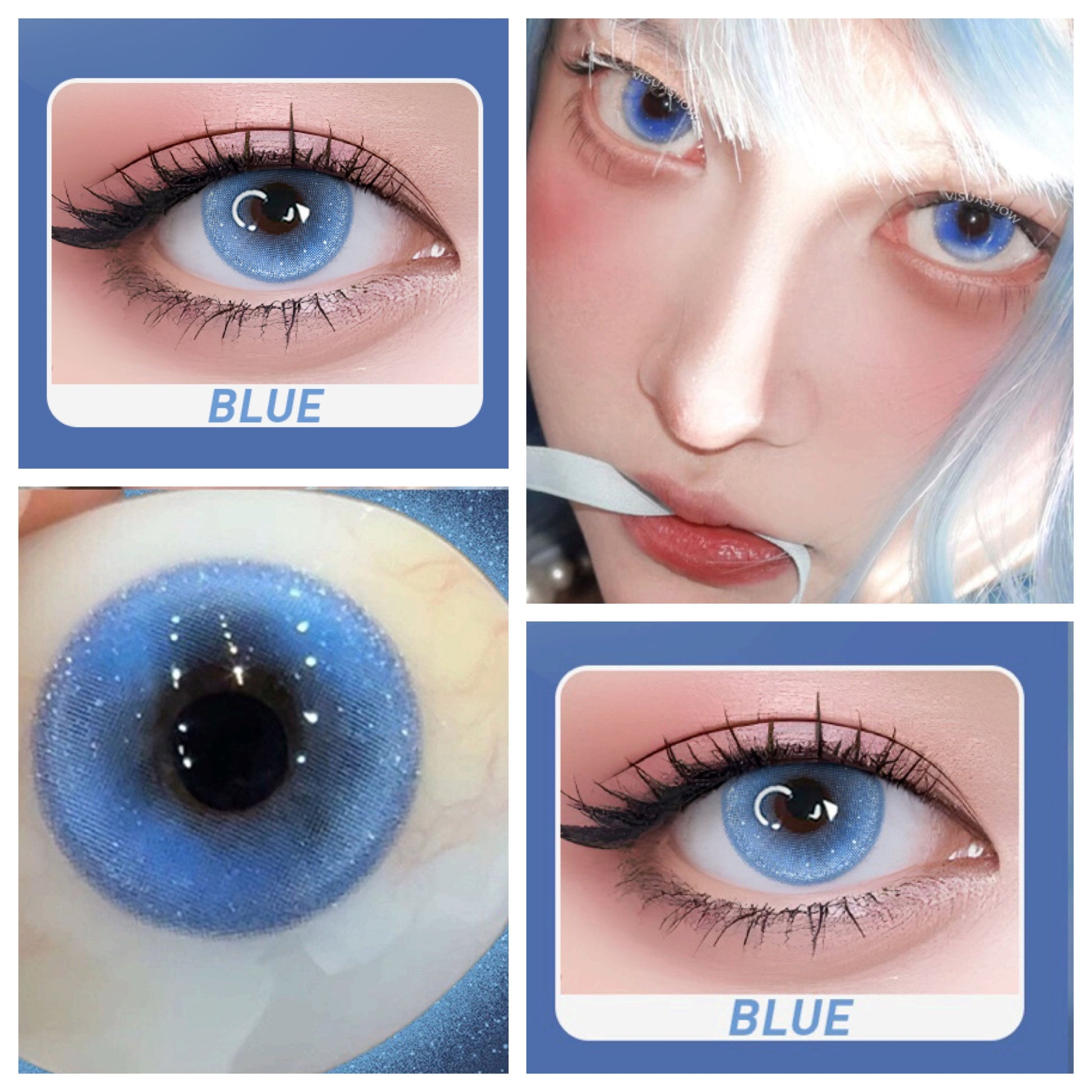 Lentilles pailettes bleu