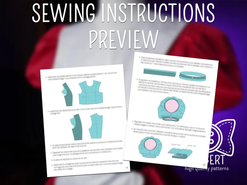 Patron Cosplay PDF - Soubrette des enfers - Filibert Patterns - vue 6