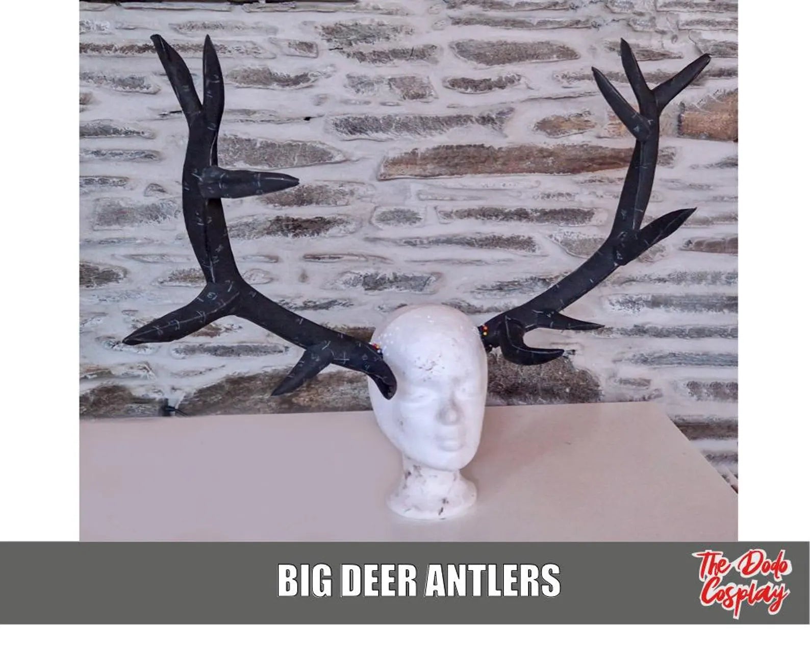 Couverture du patron PDF grands bois de cerf par TheDodoCosplay – modèle à imprimer pour cosplay et accessoires