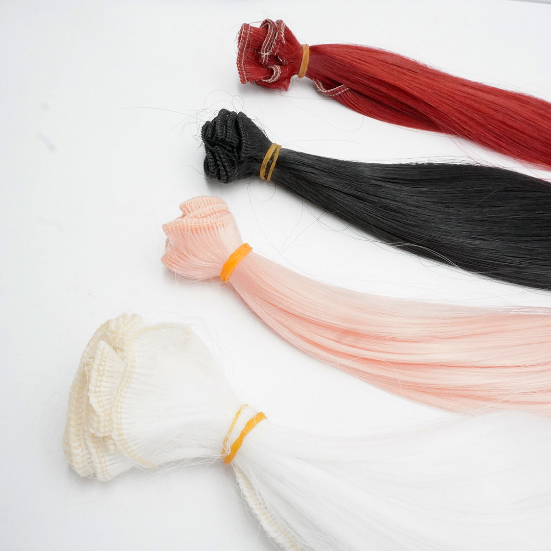 Rajout mèche colorée synthétique pour perruque