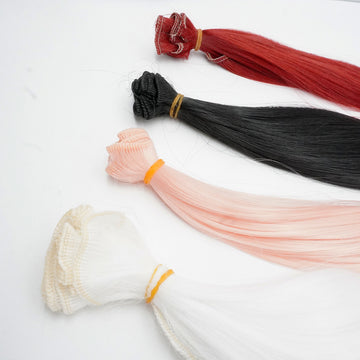 Rajout mèche colorée synthétique pour perruque
