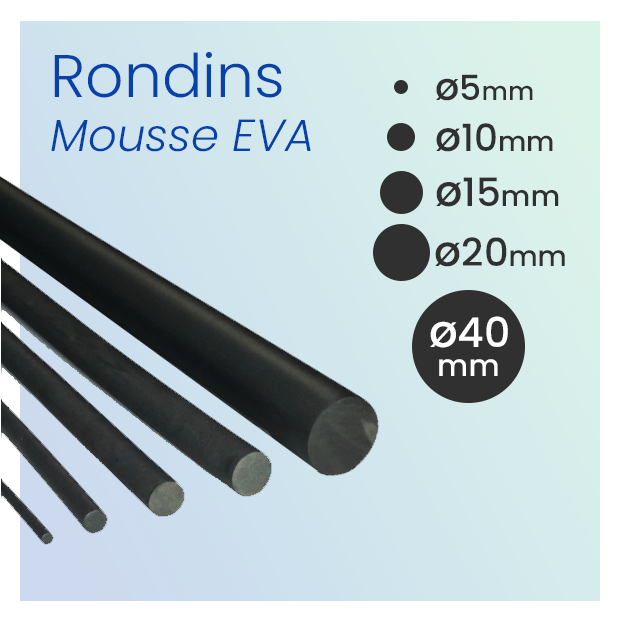 Rondins en mousse EVA Round dowel foam