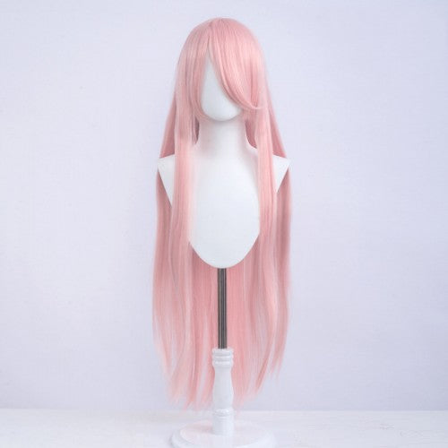 Long wig 100 cm - Light pink - Long bangs