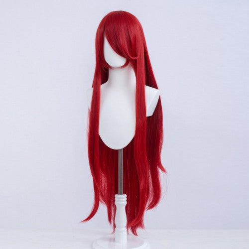 Long wig 100 cm - Red - Long bangs