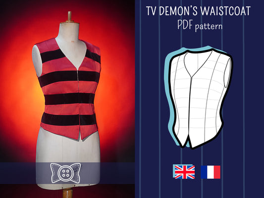 Patron Cosplay PDF - Gilet Démon TV - Filibert Patterns - vue 1
