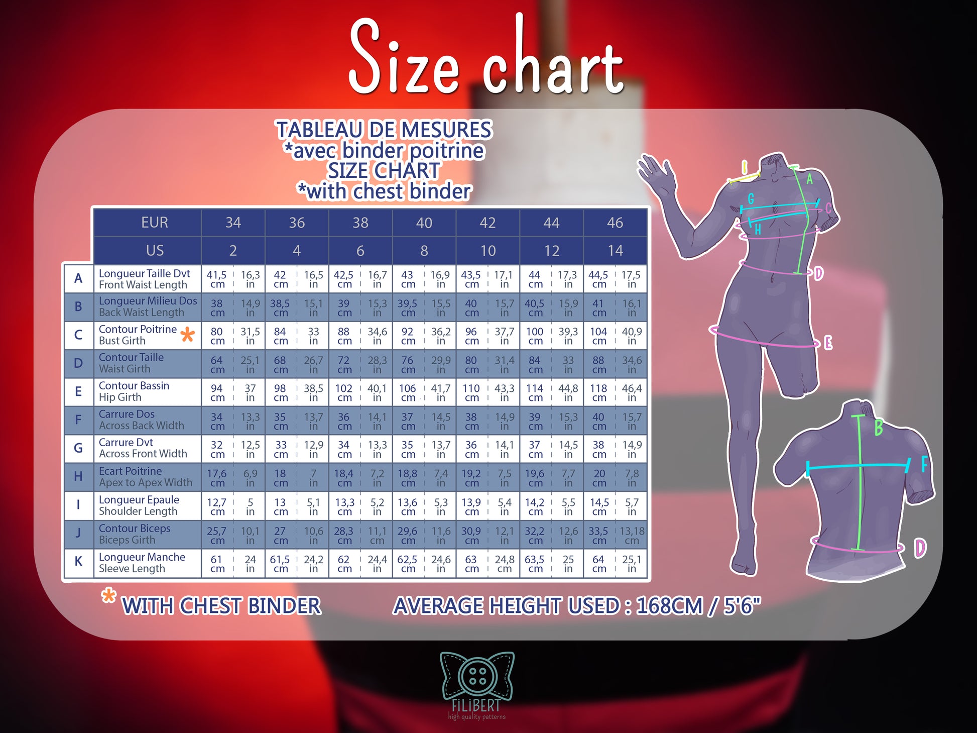 Patron Cosplay PDF - Gilet Démon TV - Filibert Patterns - vue 5