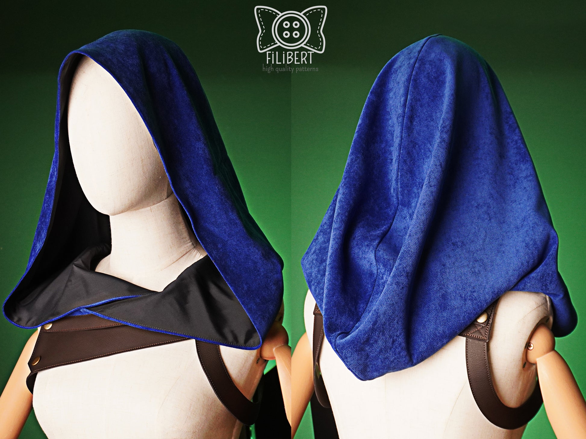 Patron Cosplay PDF - Lot de 3 Capuches Médiévales + Harnais - Filibert Patterns - vue 3