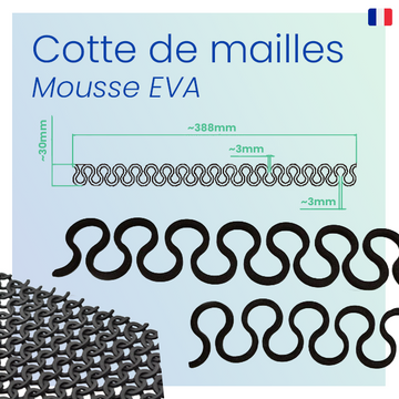 Cotte de maille en Mousse EVA - 3mm x 388mm x 30mm