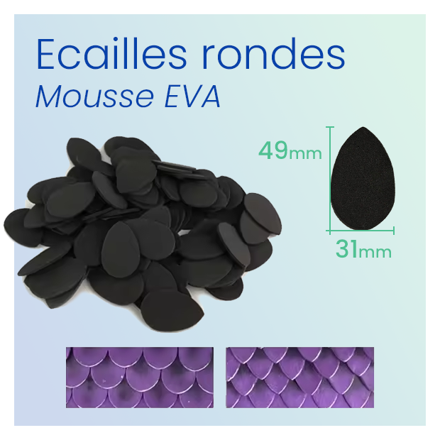 ecailles rondes mousse eva foam scales