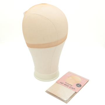 Wig Cap bonnet intégral beige sur tête à perruque