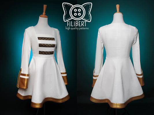 Patron Cosplay PDF - Jupe et capeline blanche - Filibert Patterns - vue 2