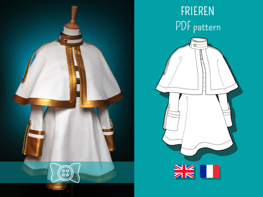 Patron Cosplay PDF - Jupe et capeline blanche - Filibert Patterns - vue 1