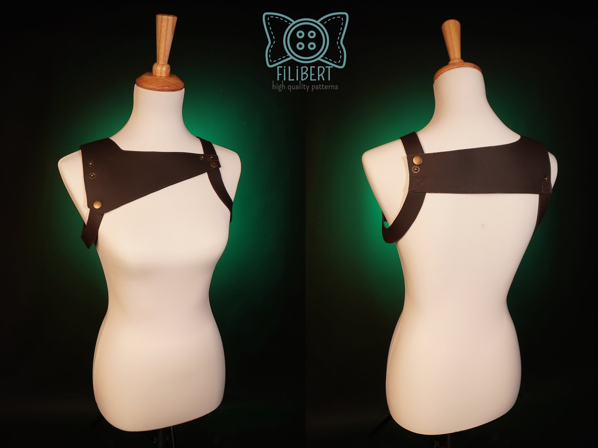 Harnais en similicuir pour capuche cosplay Jinx amovible