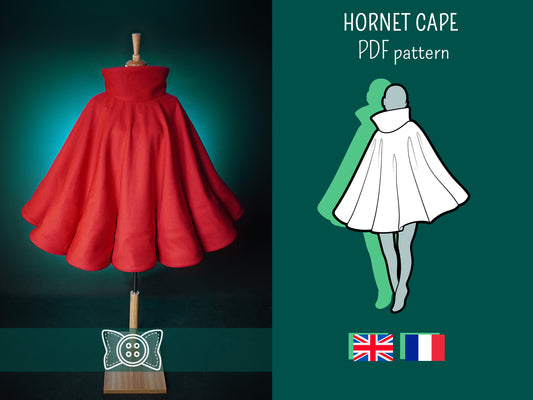 Patron Cosplay PDF - Cape plis infinis - Filibert Patterns - vue 1