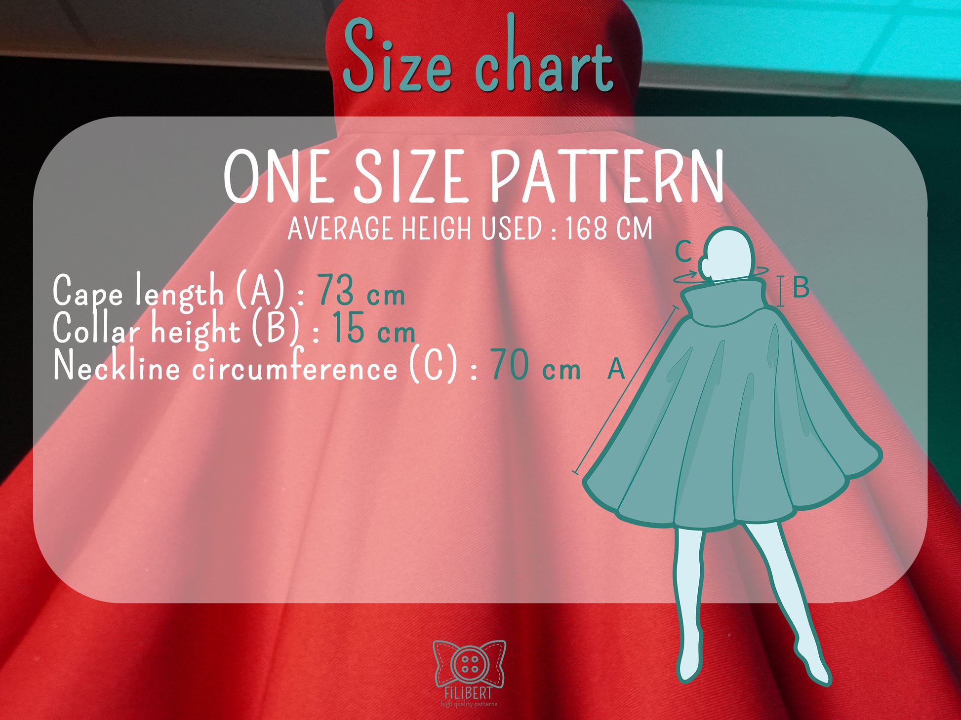 Patron Cosplay PDF - Cape plis infinis - Filibert Patterns - vue 4
