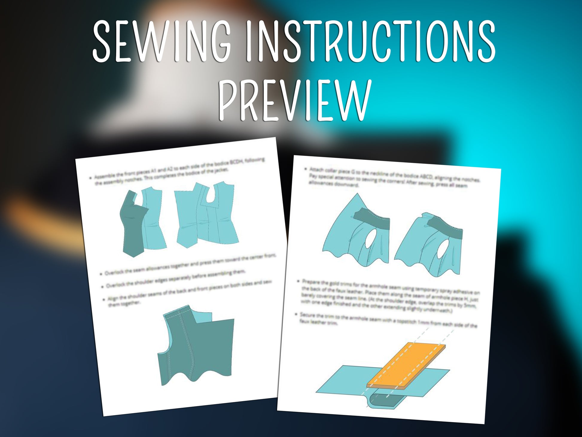 Aperçu instructions couture veste Arcane Vi PDF