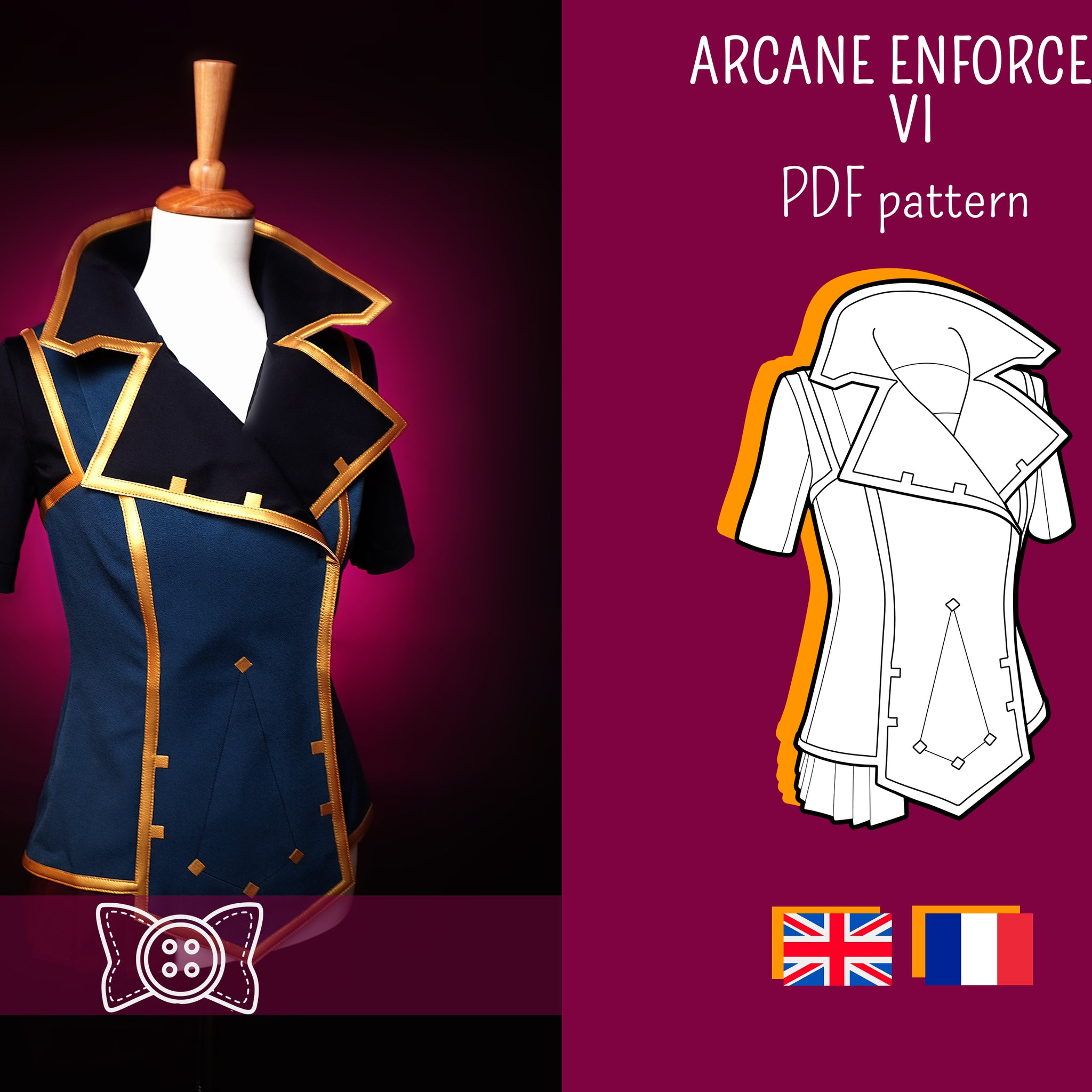 Executioner Robe Pattern Cosplay Pattern PDF - Enforcer Executioner Outfit Inspired by Arcane VI ...